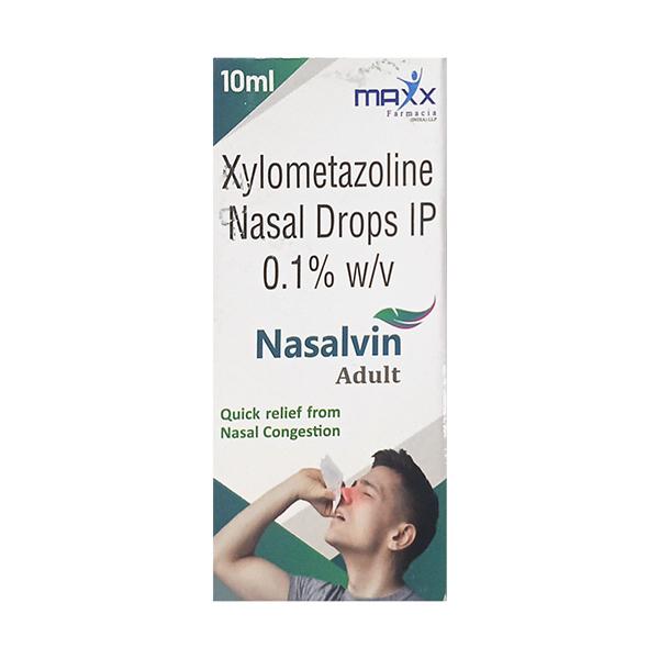 NASALVIN ADULT Nasal Drops 10ml - Global Surgicals
