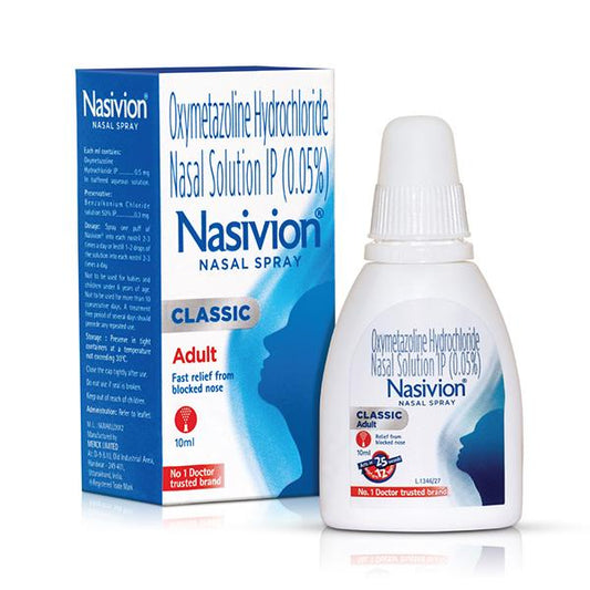 Nasivion Adult Classic Nasal Spray 10ml - Global Surgicals