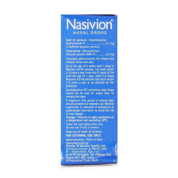 NASIVION BABY Nasal Drops 10ml - Global Surgicals
