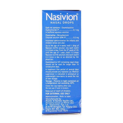 NASIVION BABY Nasal Drops 10ml - Global Surgicals