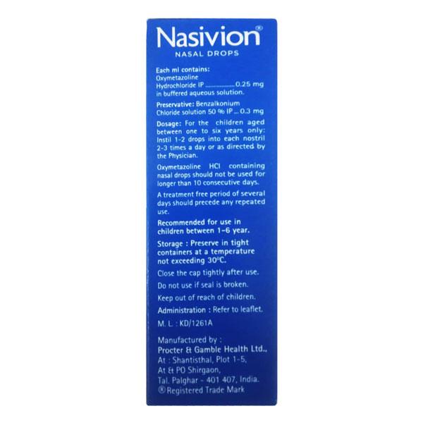 NASIVION CHILD Nasal Drops 10ml - Global Surgicals