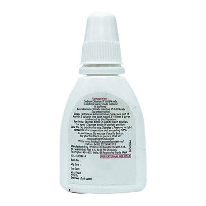 Nasivion S Saline Nasal Spray Drops 10ml - Global Surgicals