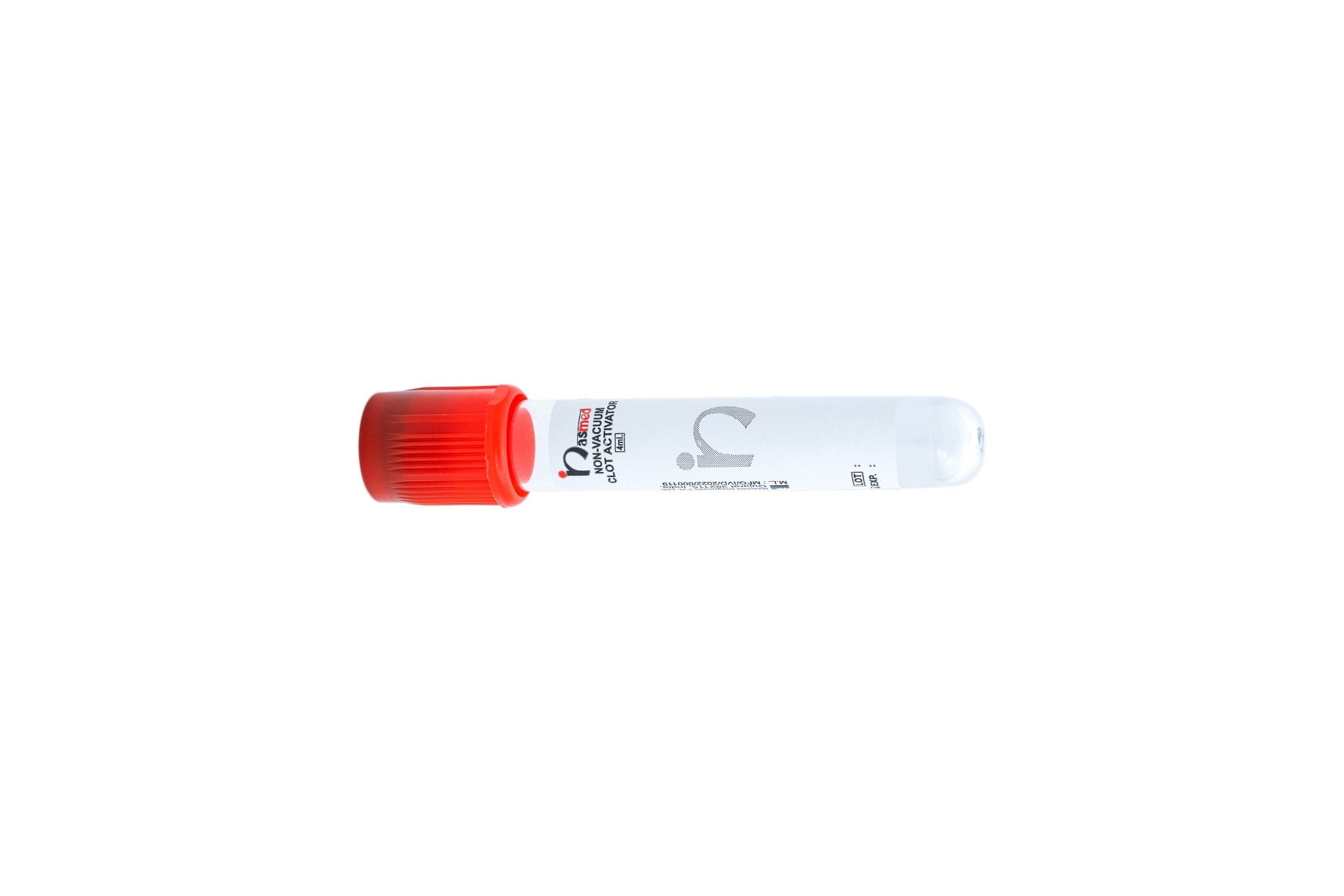 Nasmed Clot Activator Non Vacuum Blood Collection Tube - Global Surgicals