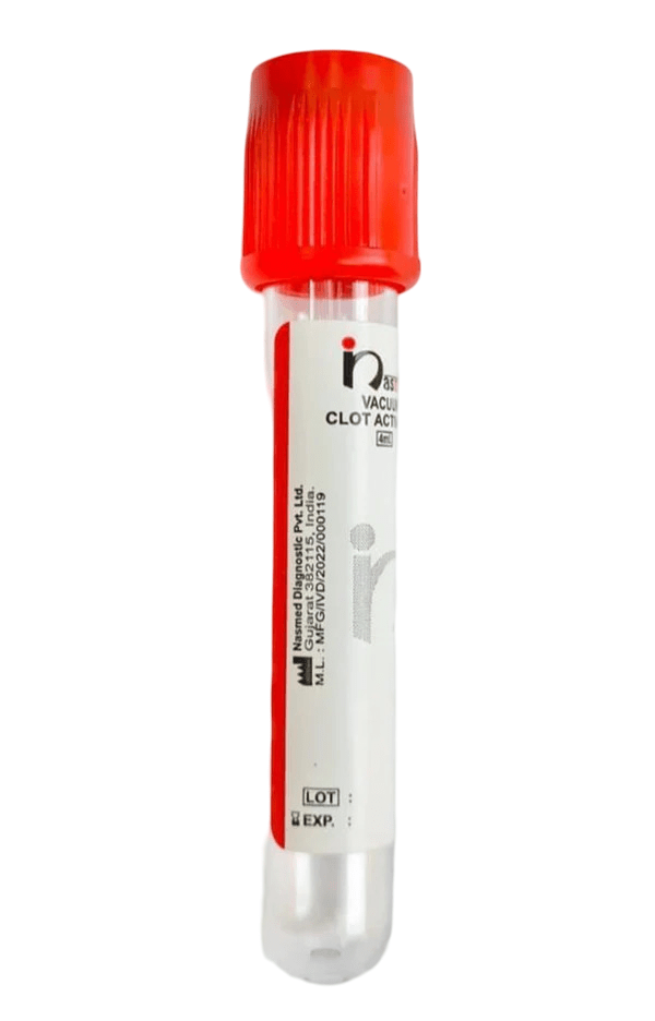 Nasmed Clot Activator Vacuum Blood Collection Tube - Global Surgicals