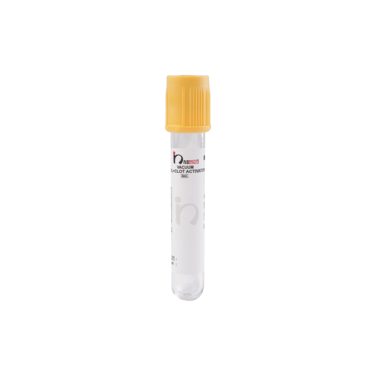 Nasmed Gel + Clot Activator Vacuum Blood Collection Tube - Global Surgicals