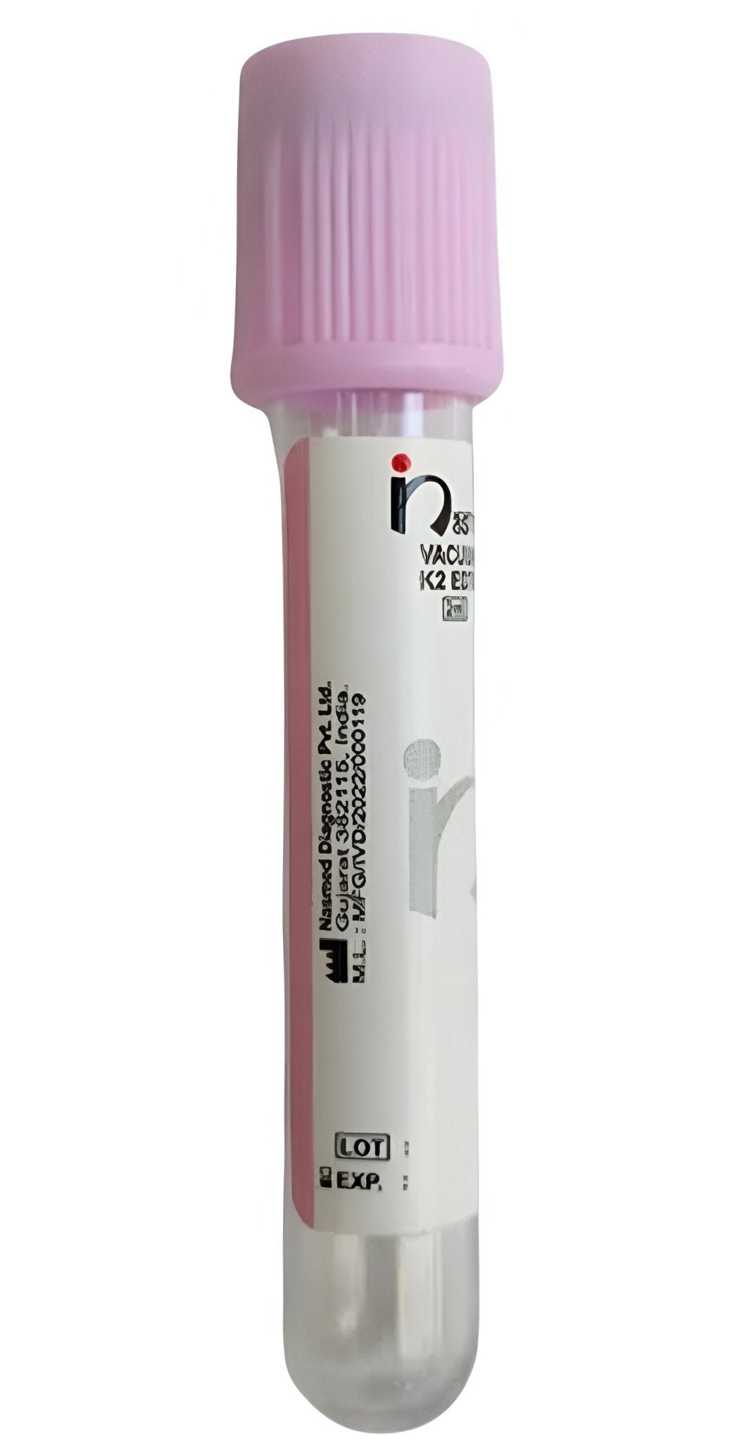 Nasmed K2 EDTA Vacuum Blood Collection Tube - Global Surgicals