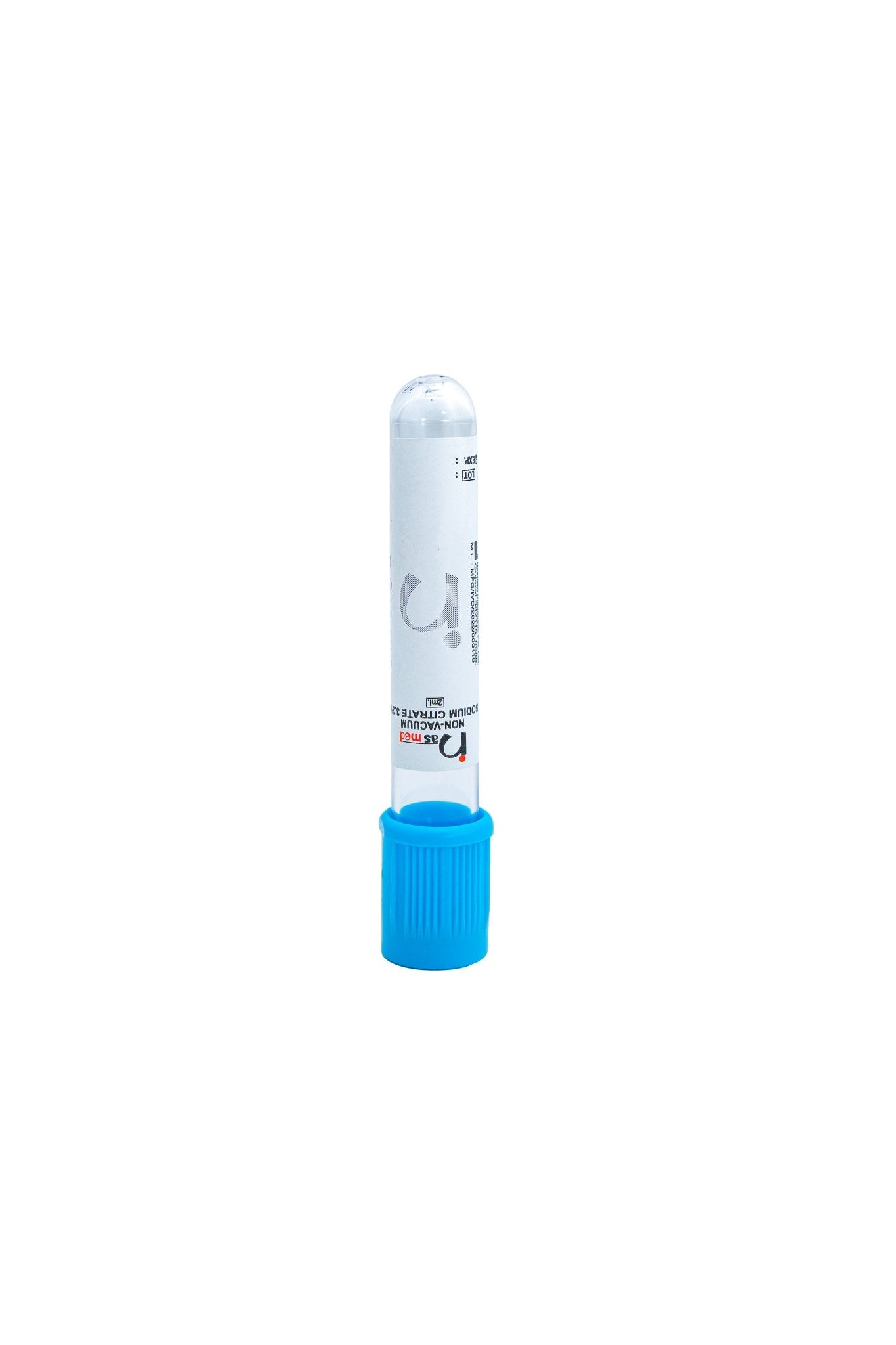 Nasmed Sodium Citrate 3.2% Non Vacuum Blood Collection Tube - Global Surgicals