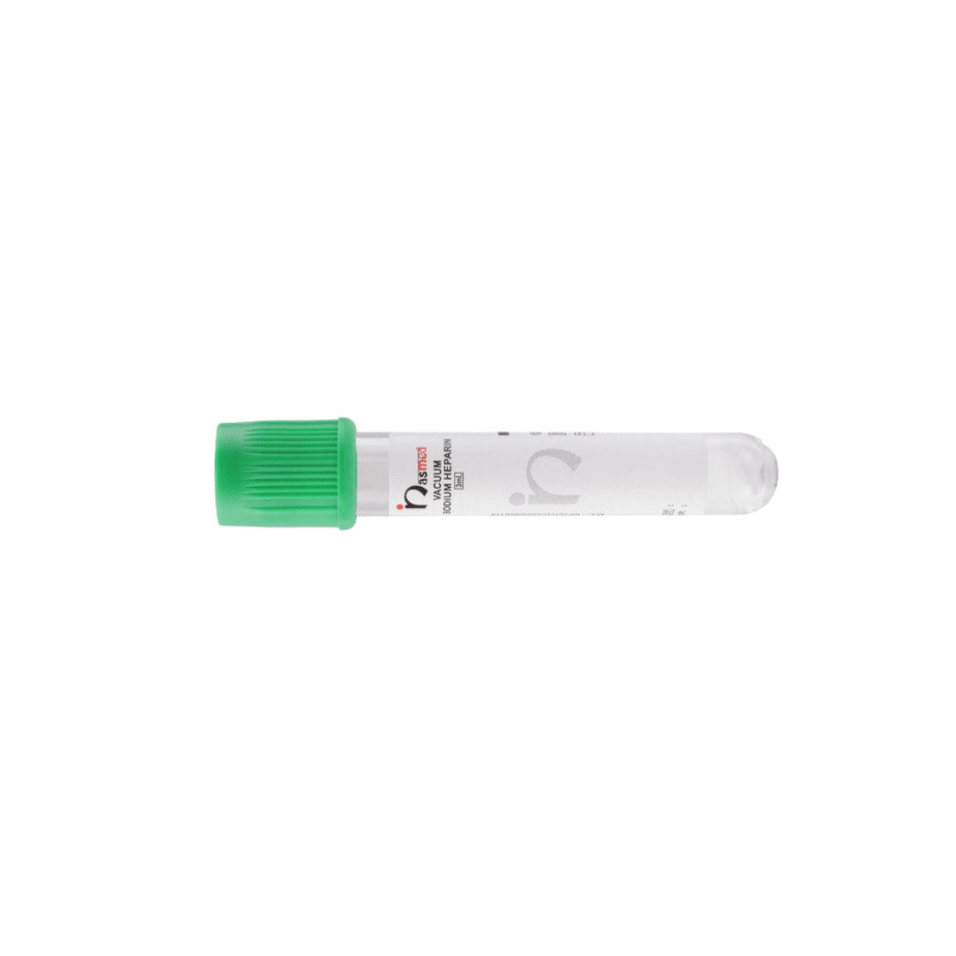 Nasmed Sodium Heparin Vacuum Blood Collection Tube - Global Surgicals
