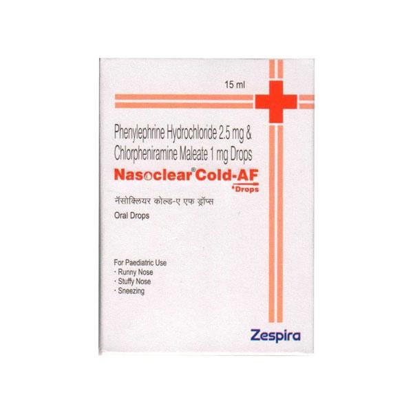 NASOCLEAR COLD AF Drops 15ml - Global Surgicals