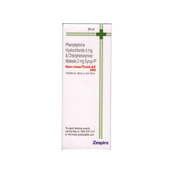 NASOCLEAR COLD AF Syrup 60ml - Global Surgicals