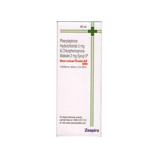 NASOCLEAR COLD AF Syrup 60ml - Global Surgicals