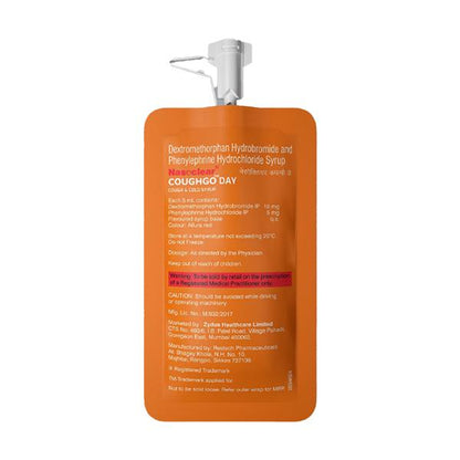 NASOCLEAR COUGHGO DAY + NIGHT SUGAR FREE STRAWBERRY FLAVOUR Syrup 3X10ml - Global Surgicals