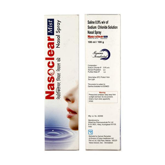 Nasoclear Mist Nasal Spray 100ml - Global Surgicals