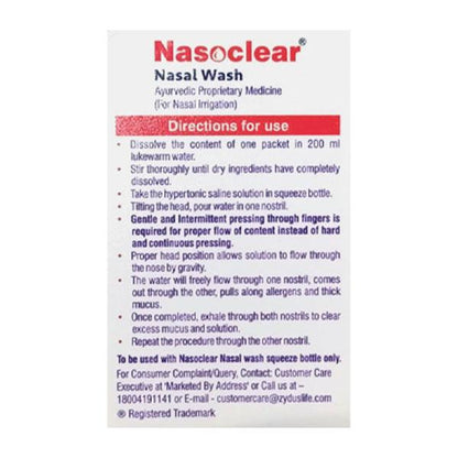 NASOCLEAR NASAL WASH (10X5G) Kit 1's - Global Surgicals