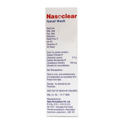 NASOCLEAR NASAL WASH (20x3g) Kit 1's - Global Surgicals