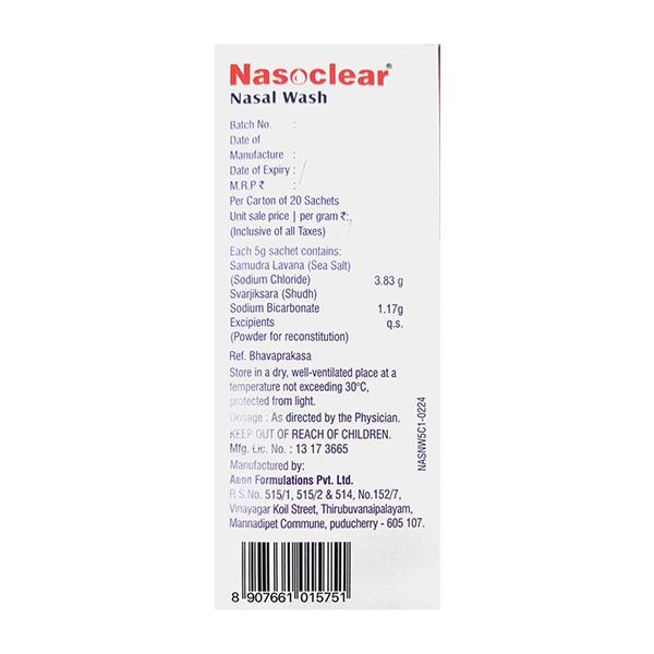 NASOCLEAR NASAL WASH (20X5G) Kit 1's - Global Surgicals
