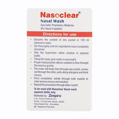 NASOCLEAR Nasal Wash 3gm - Global Surgicals