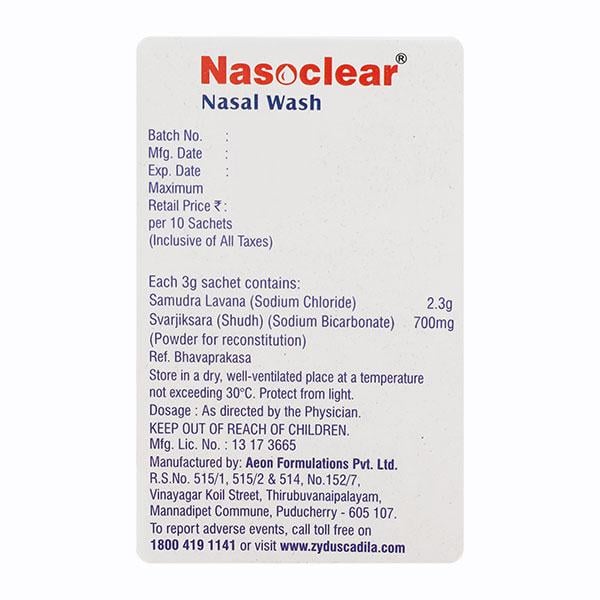 NASOCLEAR Nasal Wash 3gm - Global Surgicals