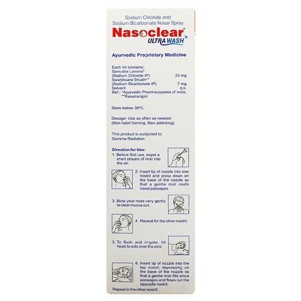 NASOCLEAR ULTRA WASH Nasal Spray 100ml - Global Surgicals