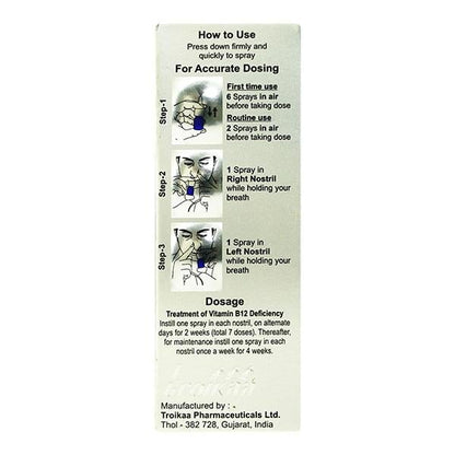 Nasocobal 250Mcg Nasal Spray 2.3ml - Global Surgicals