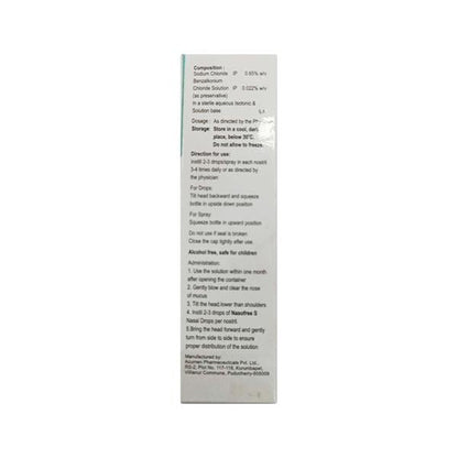 NASOFREE S Nasal Spray 15ml - Global Surgicals