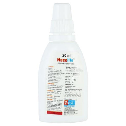 NASOLIFE Nasal Spray 20ml - Global Surgicals