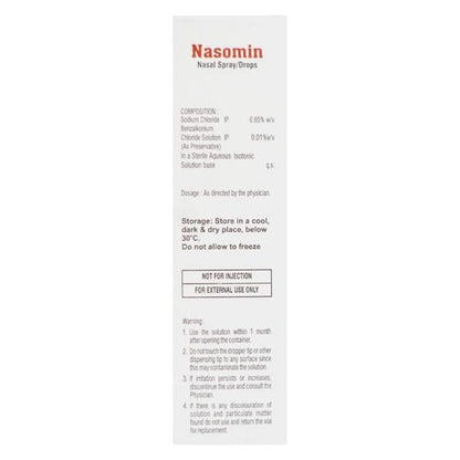NASOMIN Nasal Drops 15ml - Global Surgicals