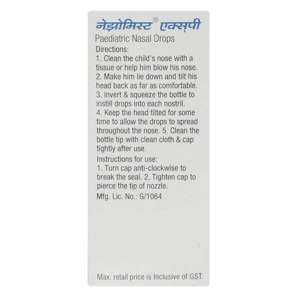 NASOMIST XP Paediatric Nasal Drops 10ml - Global Surgicals