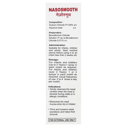 Nasosmooth Nasal Drops 20ml - Global Surgicals
