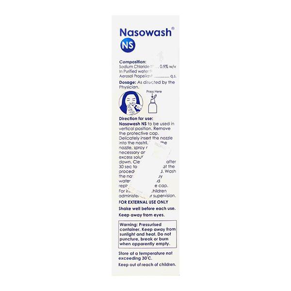 NASOWASH NS ISOTONIC Nasal Spray 100ml - Global Surgicals
