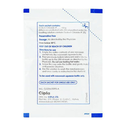 Nasowash Sachet 7.8Gm - Global Surgicals
