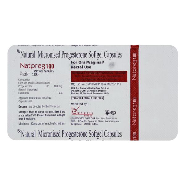 NATPREG 100 Softgel Capsule 10's - Global Surgicals