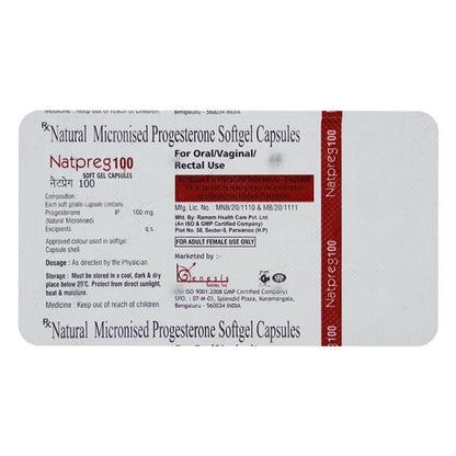 NATPREG 100 Softgel Capsule 10's - Global Surgicals