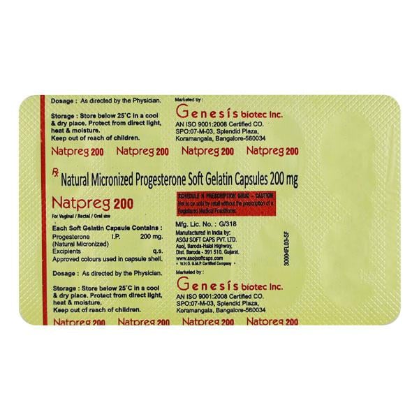 NATPREG 200 Softgel Capsule 10's - Global Surgicals
