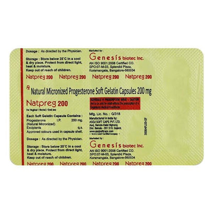 NATPREG 200 Softgel Capsule 10's - Global Surgicals