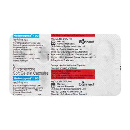 Naturogest 100mg Capsule 10'S - Global Surgicals