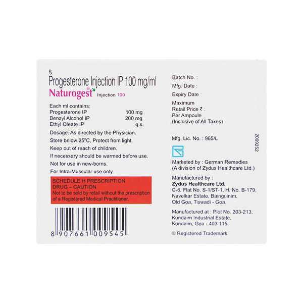 Naturogest 100mg Injection 1ml - Global Surgicals
