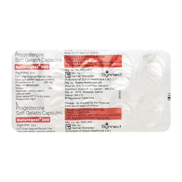 Naturogest 200mg Capsule 10'S - Global Surgicals