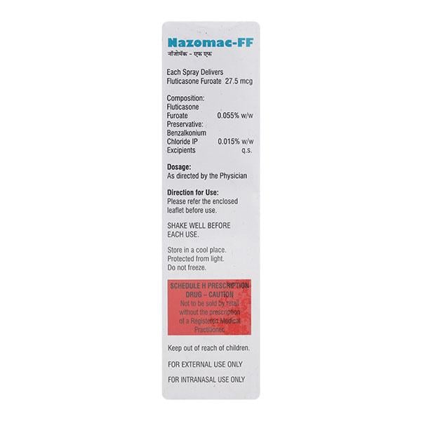 Nazomac FF 0.055% Nasal Spray 1'S - Global Surgicals