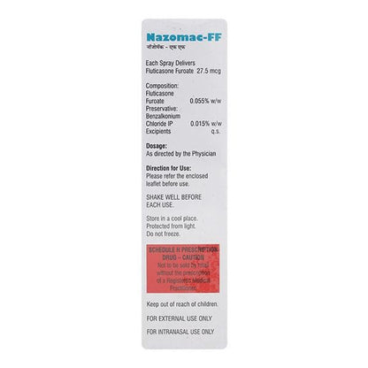 Nazomac FF 0.055% Nasal Spray 1'S - Global Surgicals