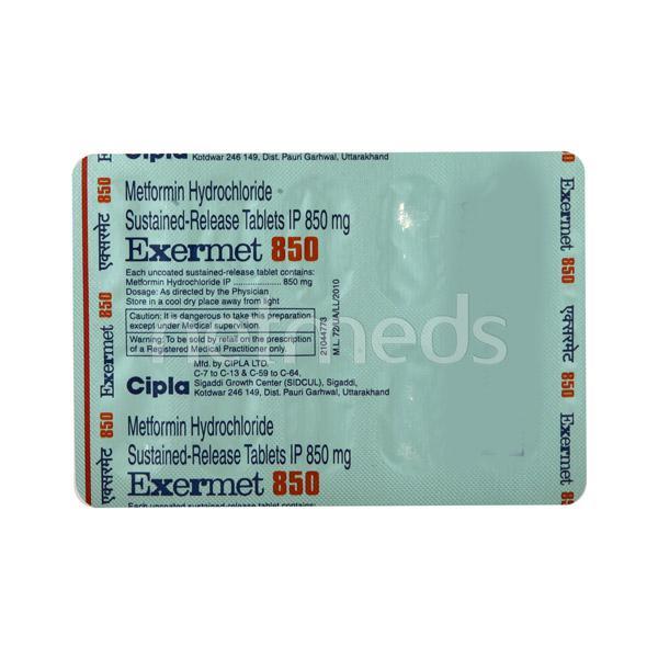 Exermet 850mg Tablet 10'S