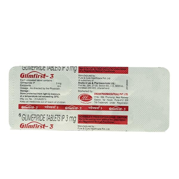 Glimfirst 3mg Tablet 10'S