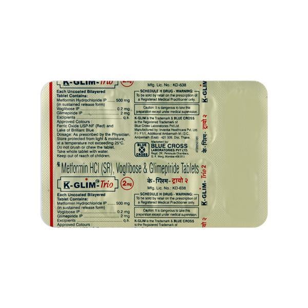 K Glim Trio 2mg Tablet 10'S