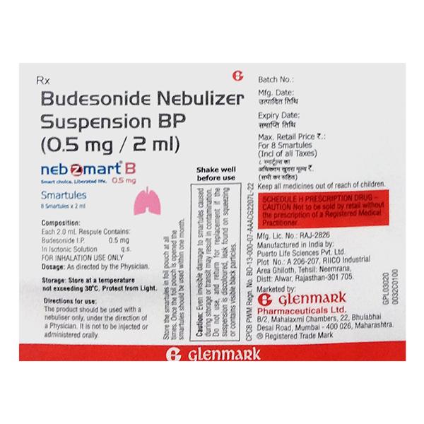 NEBZMART B 0.5mg Smartule 8x2ml - Global Surgicals