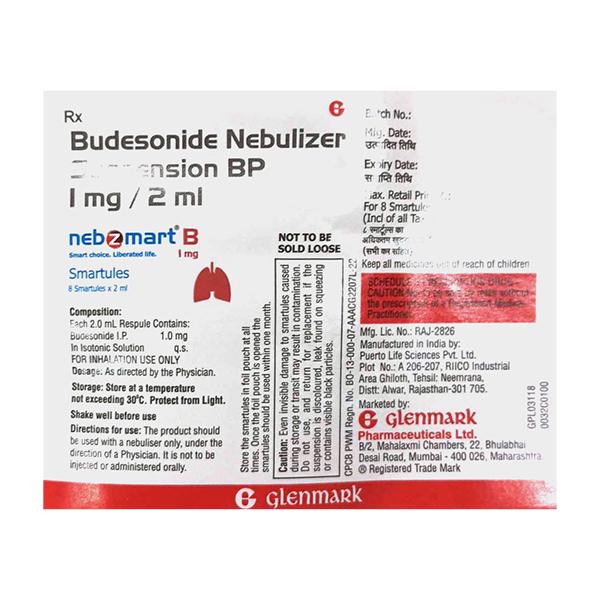 NEBZMART B 1mg Smartule 8X2ml - Global Surgicals