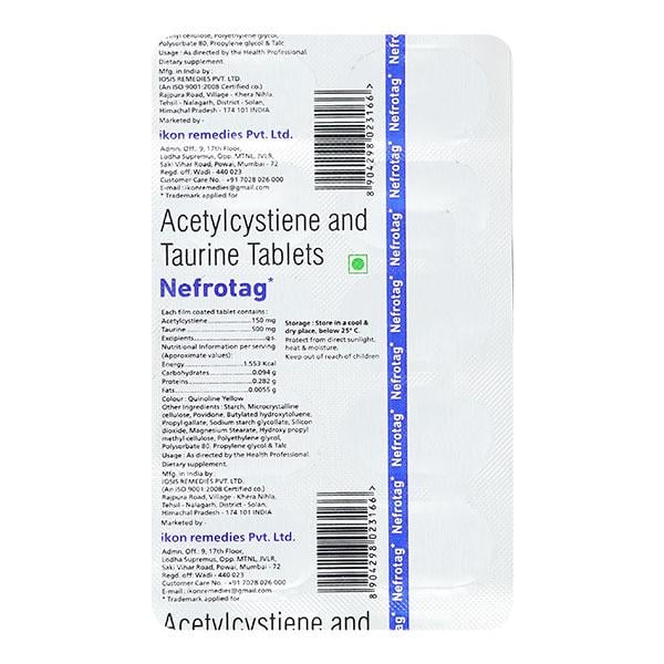 NEFROTAG Tablet 10's - Global Surgicals