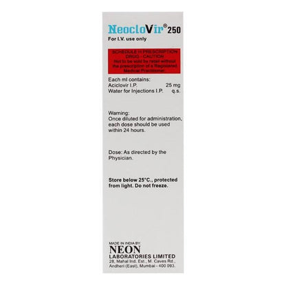 NEOCLOVIR 250 Infusion 10ml - Global Surgicals