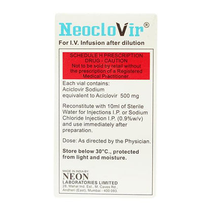 Neoclovir 500mg Injection 1ml - Global Surgicals