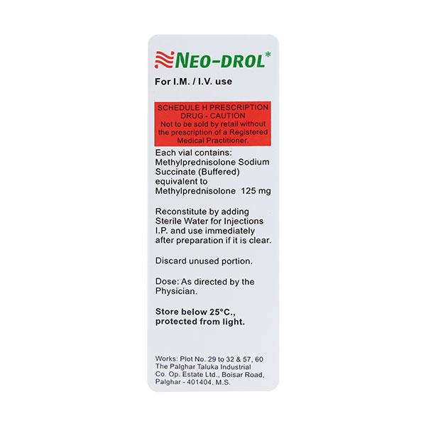 Neodrol 125mg Injection 1's - Global Surgicals