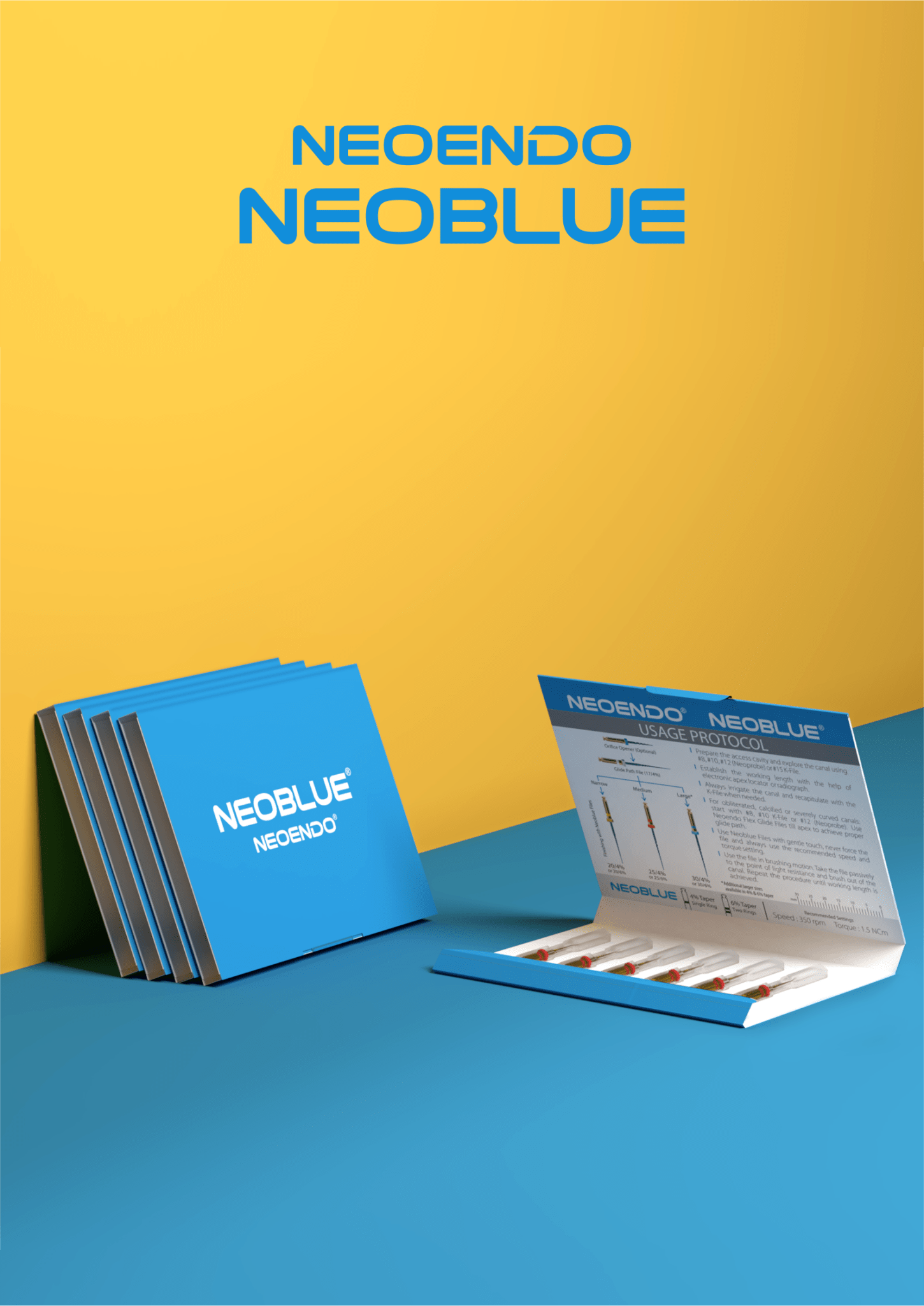 Neoendo NeoBlue Refills NiTi Rotary Files - Global Surgicals